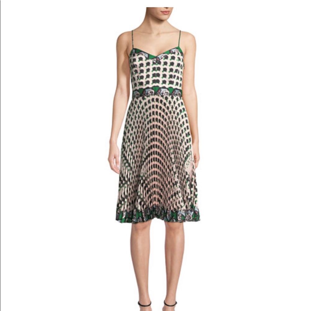Milly Jill Twill Pleated Dress- worm once